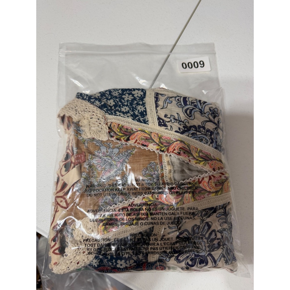 Anthropologie Pilcro Patchwork Floral Paisley Blouse Multi Color Size 8 - Picture 12 of 12